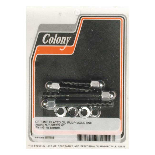 Oil Pump Mount Kit Chrome Acorn For 91-22 XL