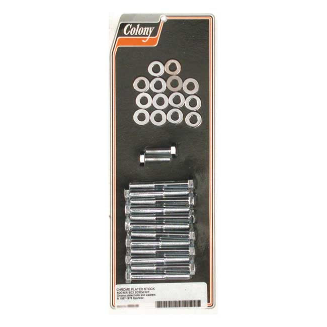 Sportster Rocker Box Bolt Kit Hex Chrome For 77-85 XL