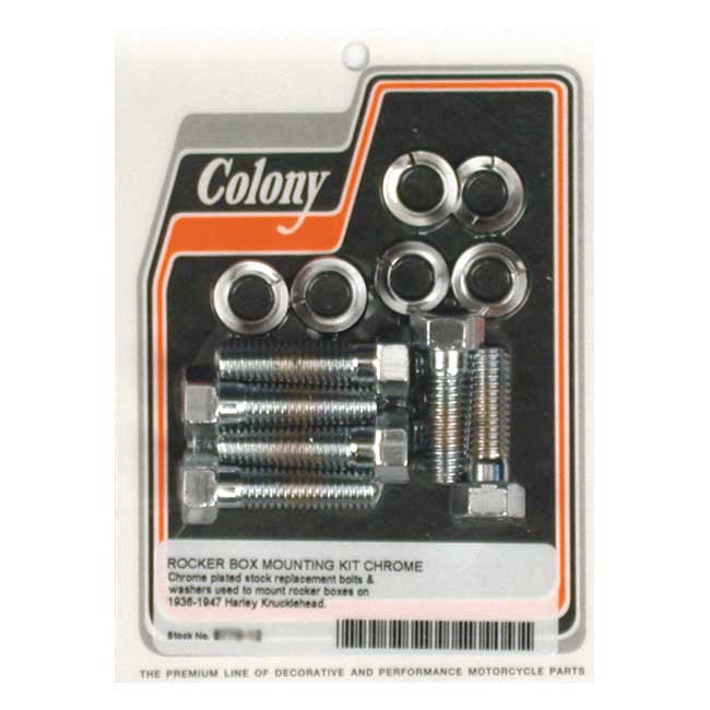 Knuckle Rocker Box Bolt Kit Chrome For 36-47 Knucklehead