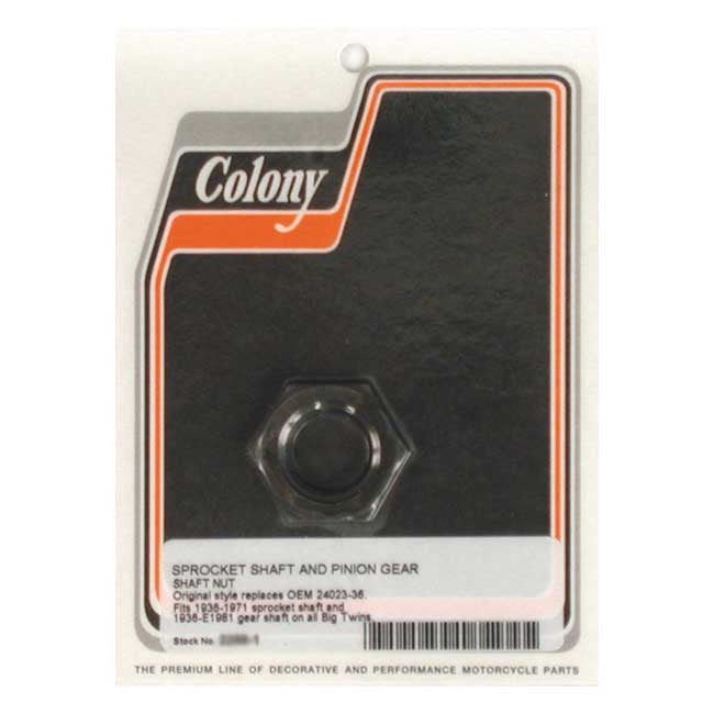 Pinion/Sprocket Shaft Nut