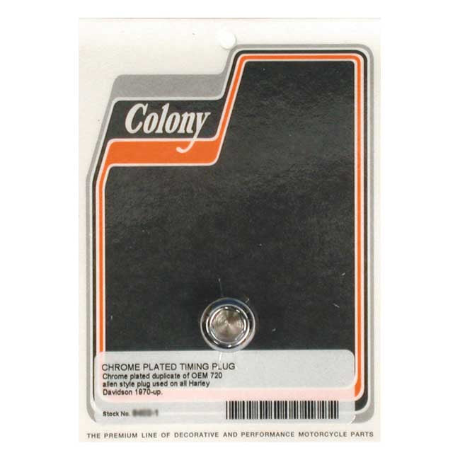 Timing Plug OEM Style Allen Chrome For Timing Plug 38-99 B.T.