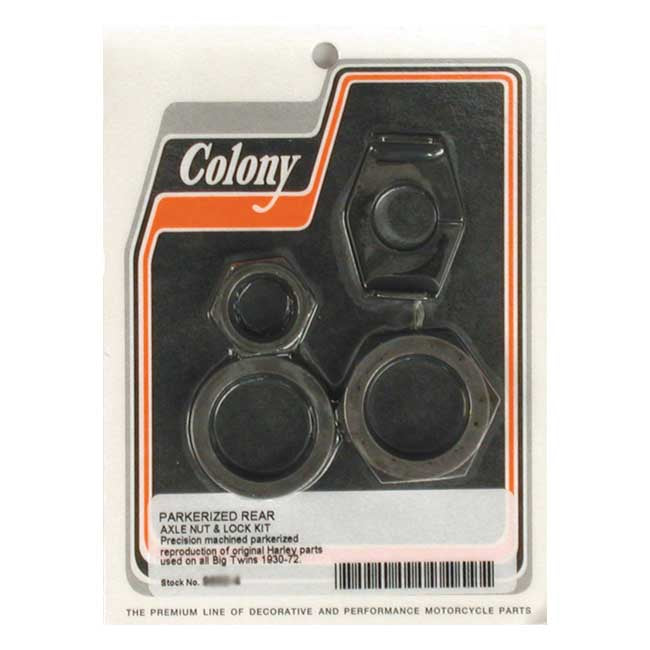 Rear Axle Nut & Lock Kit For 30-36 74 Inch/80 Inch VL B.T. FLATHEAD