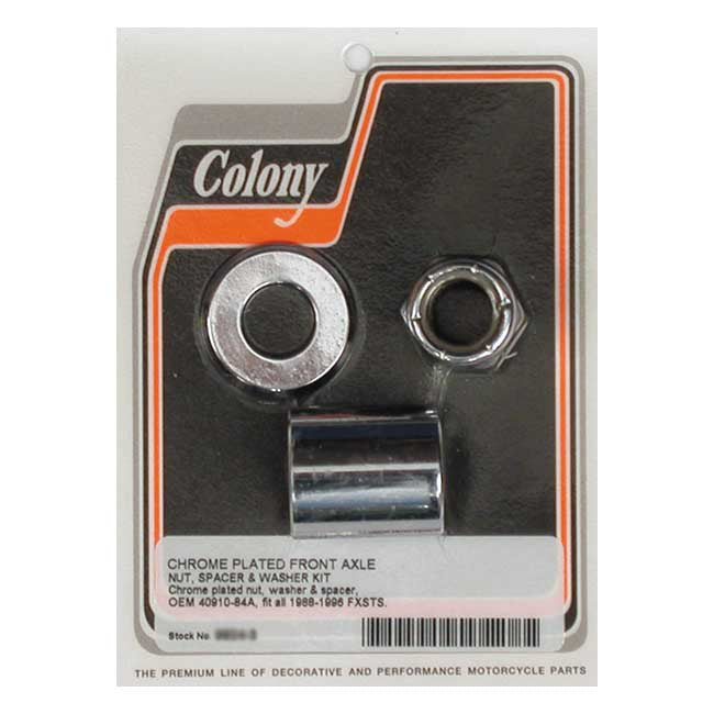 Axle Spacer Kit Front Smooth For 90-95 FLSTF