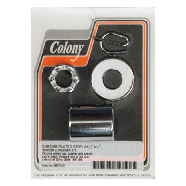 Axle Spacer Kit Rear Smooth For 91-99 DYNA