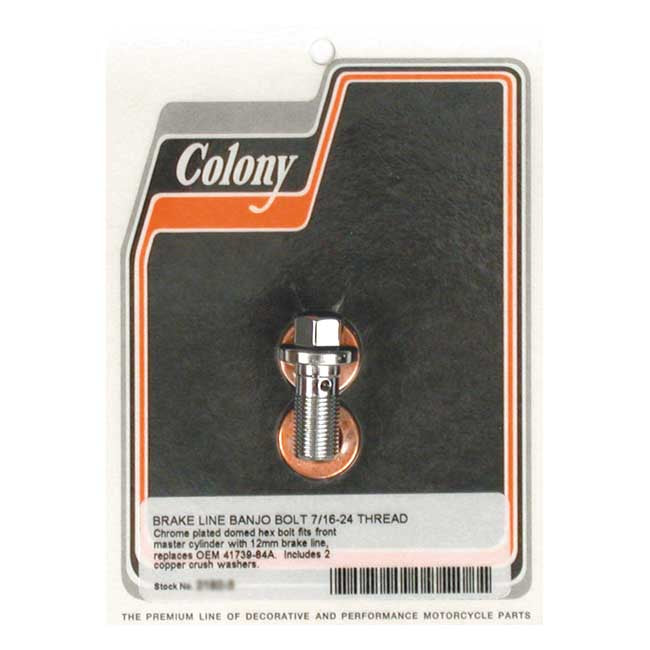 Banjo Bolts 7/16-24 Chrome