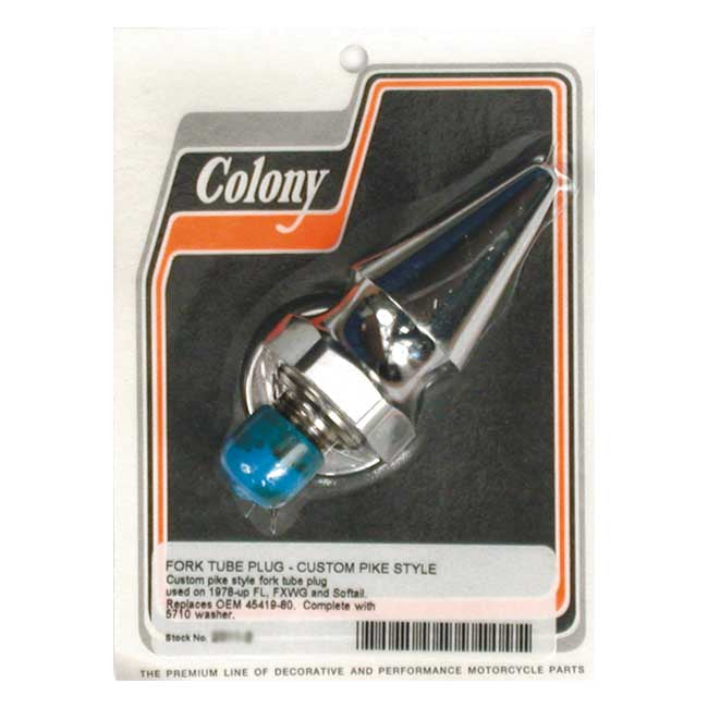 Spike Fork Tube Cap Bolt Kit Chrome For L77-84 FL
