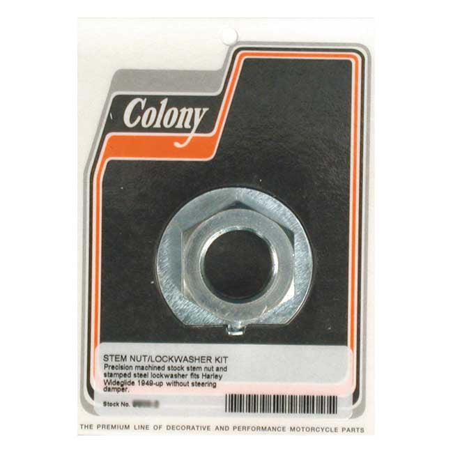 Fork Stem Nut & Washer Kit For 49-84 FL Zinc