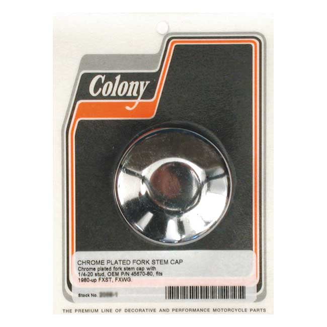 Fork Stem Bolt Cover FL Chrome For 49-84 FL