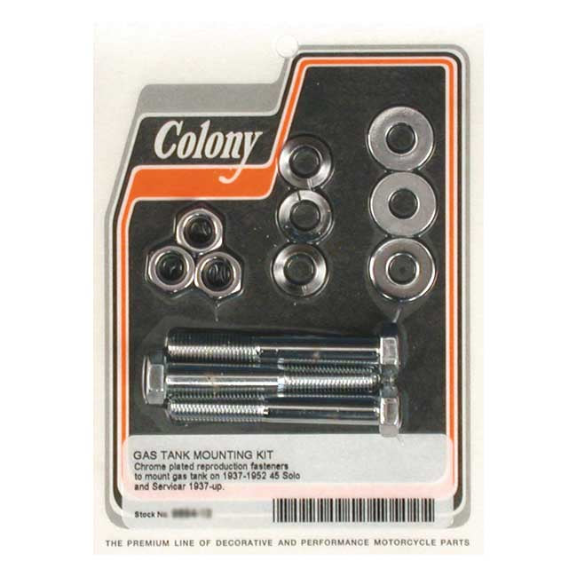 Oil Tank Mount Kit Chrome Plated For 37-52 All 45 Inch Solo & 37-73 45 Inch Servi-Car