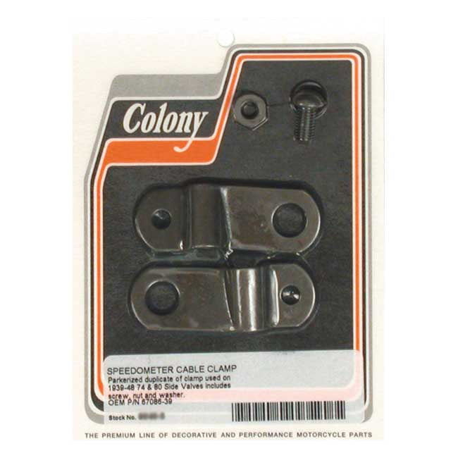 Speedo Cable Clamp Black Parkerized For 39-48 74 Inch