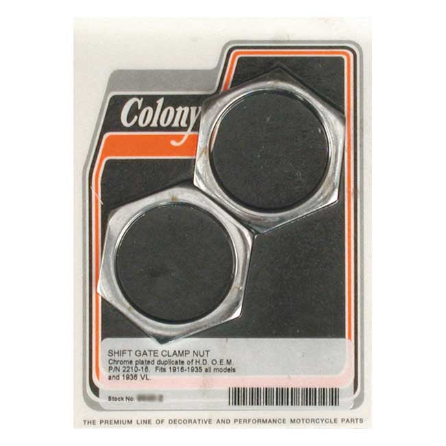 Shifter Gate Clamp Nuts Chrome For 1916-35 All H-D