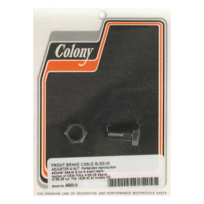 Front Brake Cable Adjuster Black Parkerized For 28-40 H-D