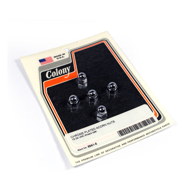 Acorn Nuts Chrome Plated 10-24 UNC