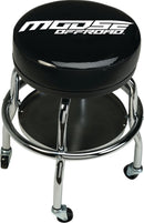 Mechanic Bar Stool Black / Chrome / White