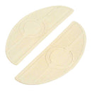 Oval Shaped Floorboard Pads Rider White