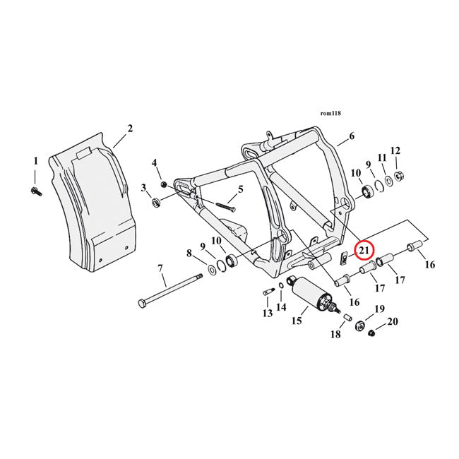 Speed Nut For 00-07 Softail For MCS 921336 splash guard screw