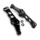 Front 108Mm Radial Caliper Mount Set Dual Disc Black For 00-23 Stock Harley Forks With 108mm Radial Brake Calipers