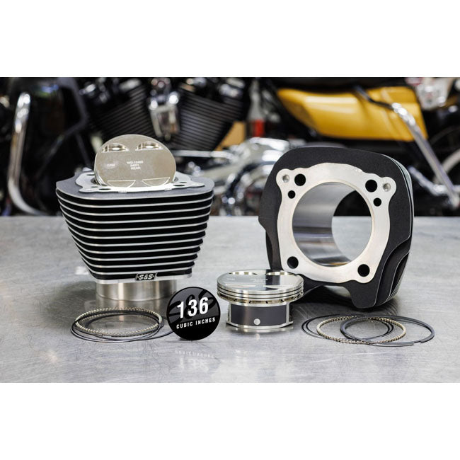 M8 136 Inch Big Bore Cylinder & Piston Kit Clear Fins