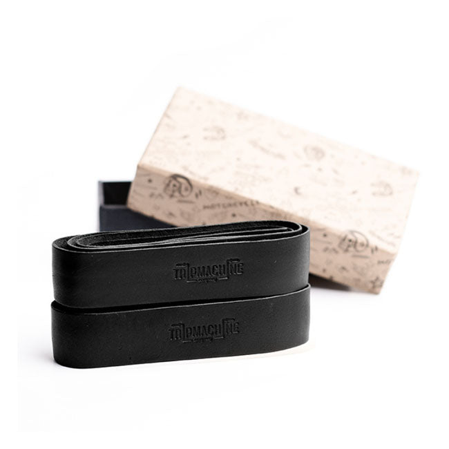 Leather Handlebar Grip Wraps Black