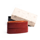 Leather Handlebar Grip Wraps Cherry Red