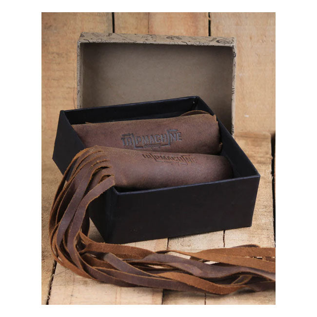 Leather Grip Tassels Tobacco Brown
