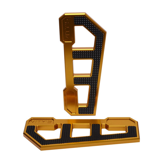 Racing Rider Floorboards Gold For 86-17 (NU) FL Softail