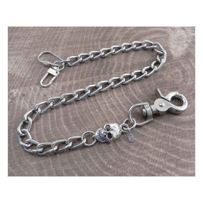 Wallet Chain With Skull Link 16 Inch