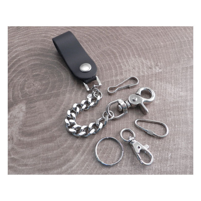 Wallet Chain Leather Loop - Leash - Snap Hook