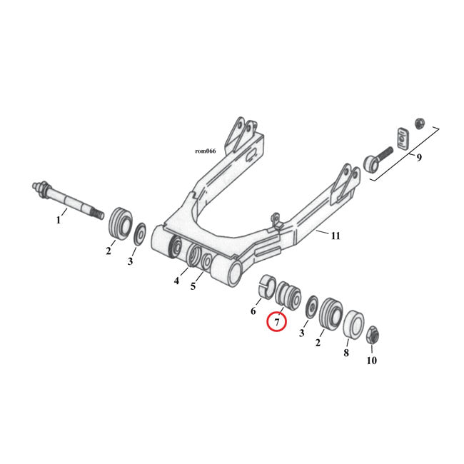 Bushing Assembly Inner Swingarm