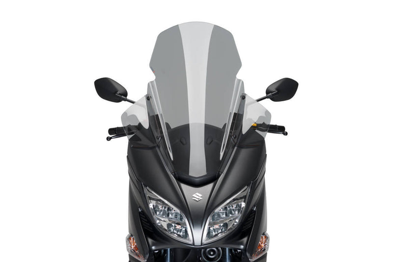 Touring Screen w /  Removable Handguards Light Smoke For Suzuki Burgman 400 2017-Current