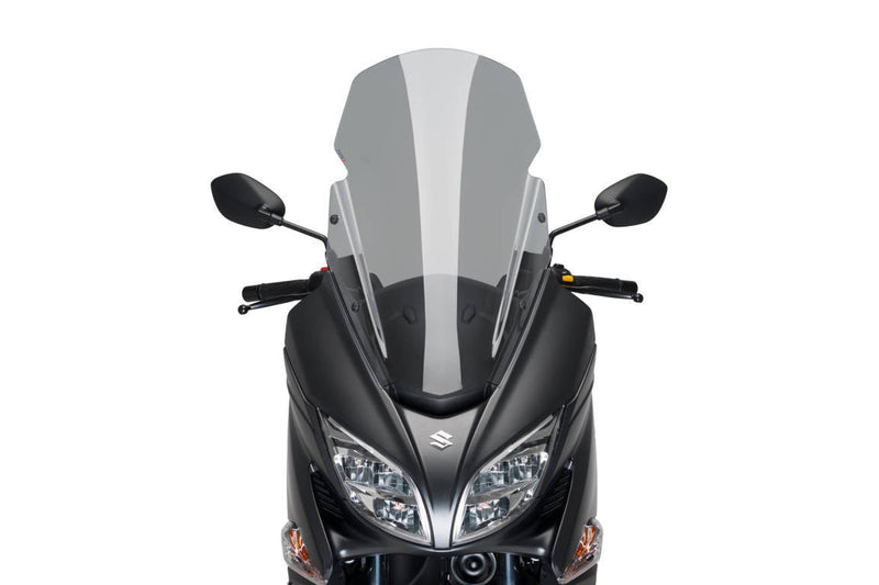 Touring Screen w /  Removable Handguards Light Smoke For Suzuki Burgman 400 2017-Current