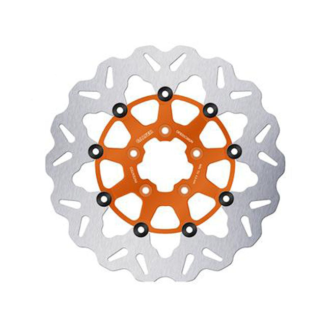 Brake Rotor Wave Floating Orange 300X5Mm For Front: 15-24 Softail