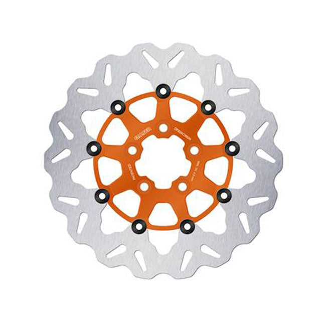 Brake Rotor Wave Floating Orange 300X5Mm For Rear: 08-24 all FLT