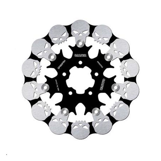 Brake Rotor Wave Skull Design Floating 292X5Mm For Front: 00-14 Softail