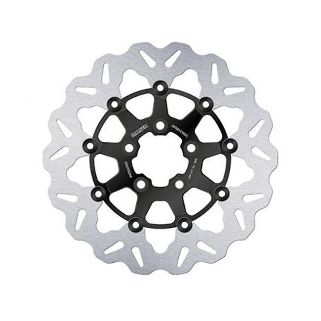 Brake Rotor Wave Floating Black/Bright 292X5Mm For Rear: 00-24 Softail