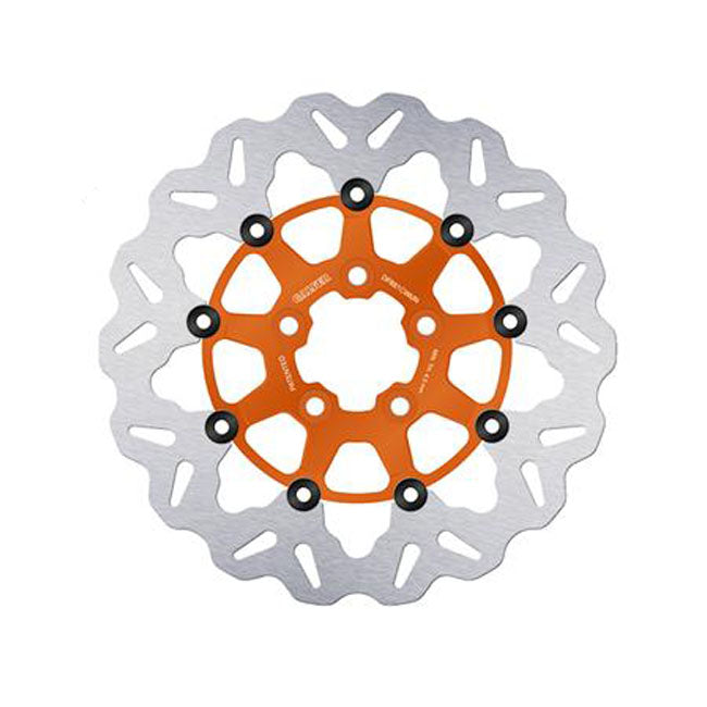 Brake Rotor Wave Floating Orange 292X5Mm For Rear: 00-24 Softail