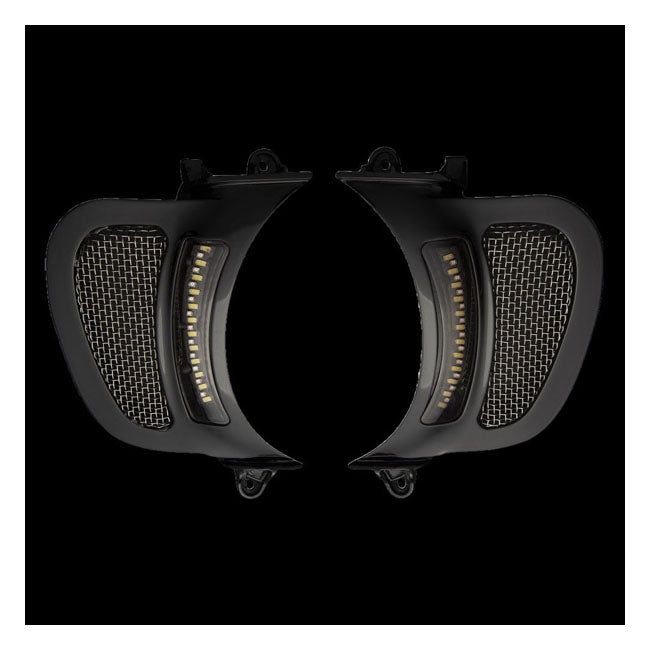 V2 Road Glide Led Vents Inserts Black