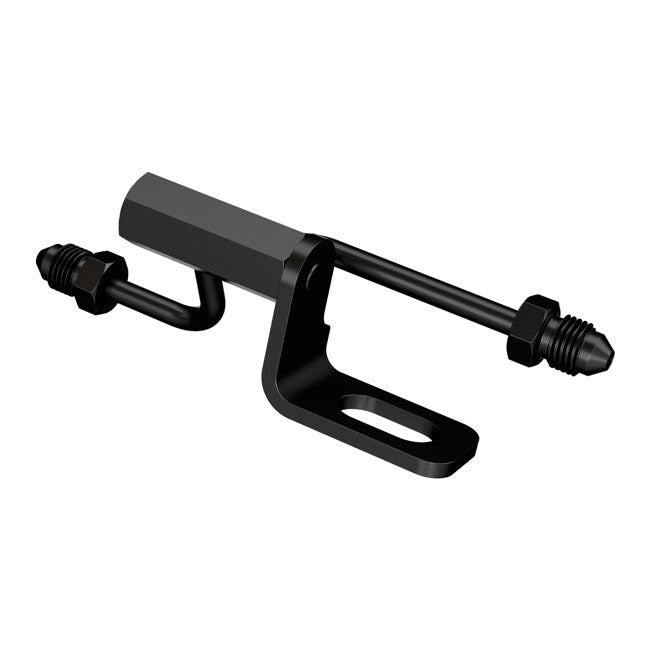 Steel Brake Tee Black Plated Carbon Steel For Rear 00-06 Softail With Custom Brake Lines Or Other Custom Applications