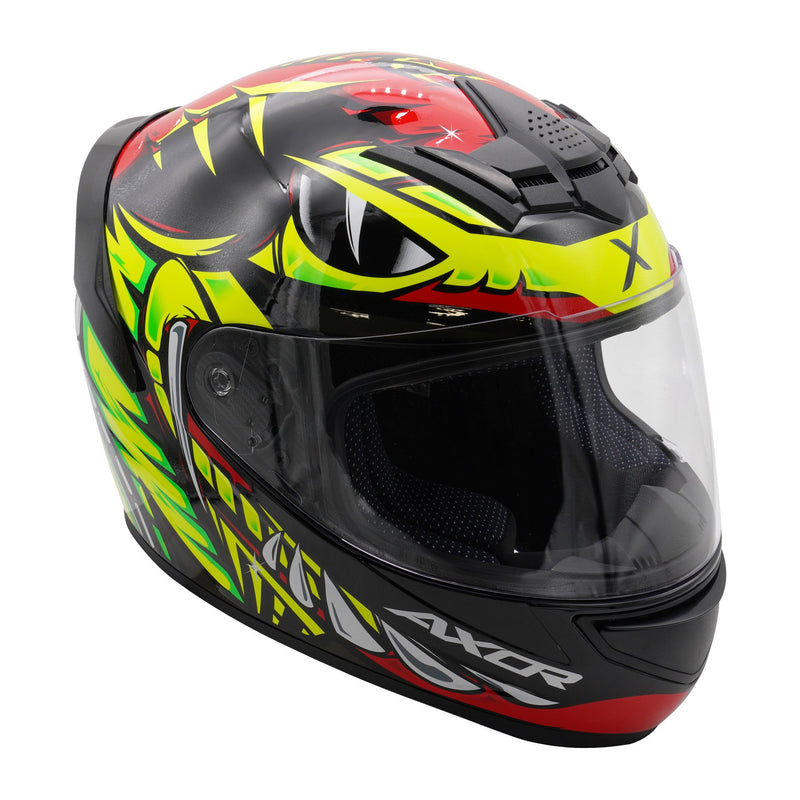 Rage Full Face Helmet Gloss Python / Red / Yellow / Black