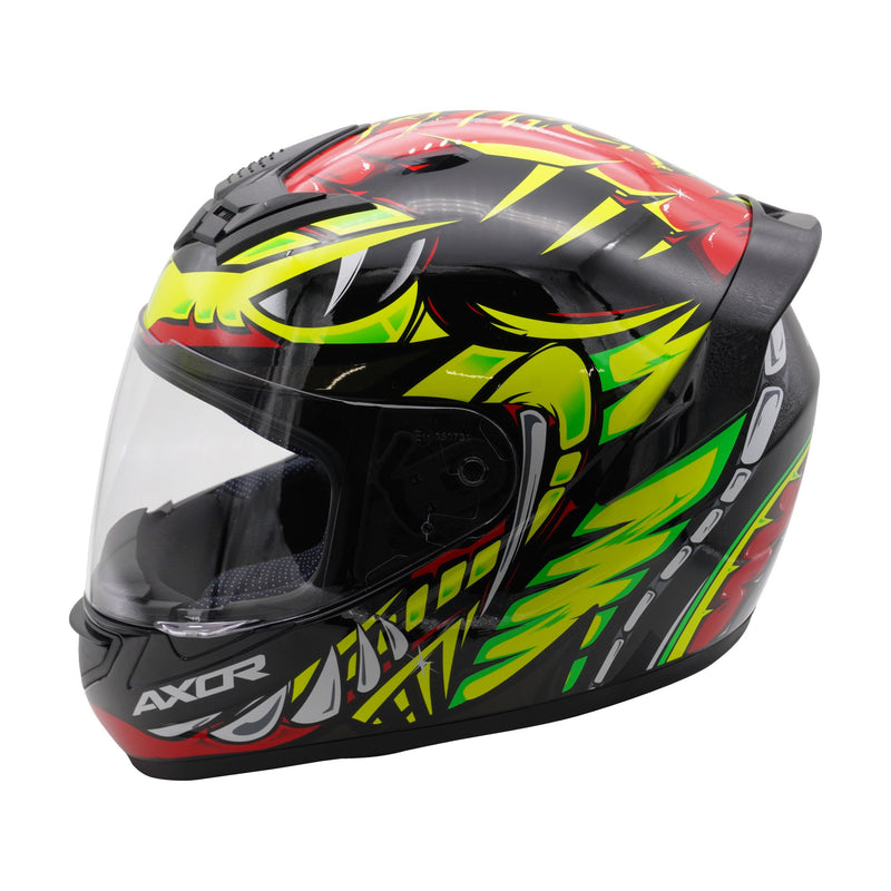 Rage Full Face Helmet Gloss Python / Red / Yellow / Black