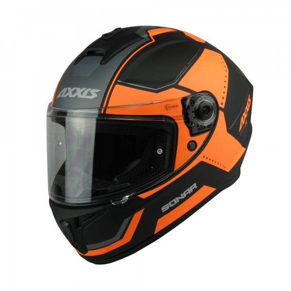 Draken S Sonar B3 Full Face Helmet Matt Fluo Orange