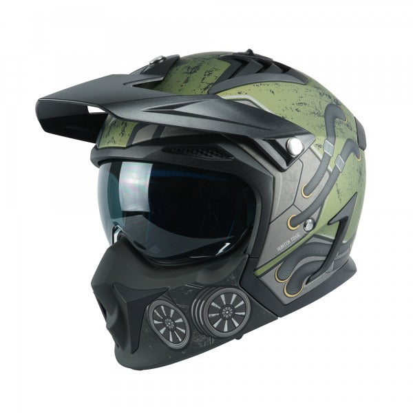 Hunter SV Toxic C6 Adventure Helmet Matt Green