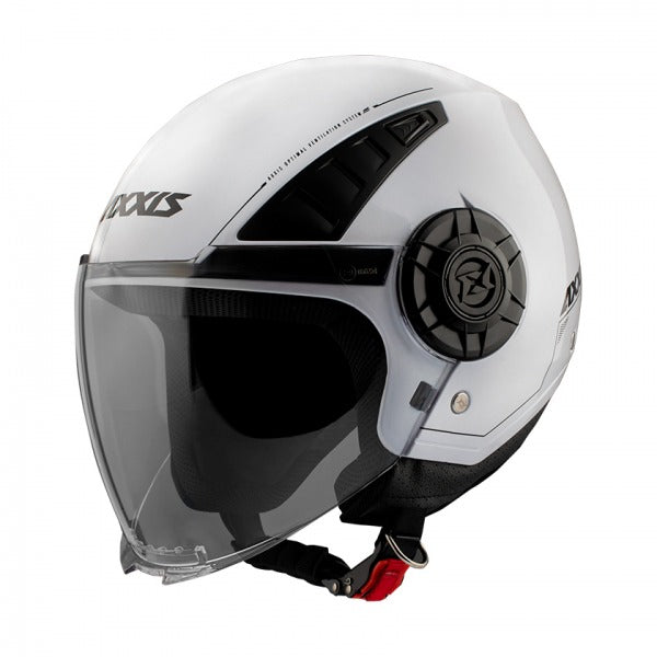 Metro Solid A0 Open Face Helmet Gloss Pearl White