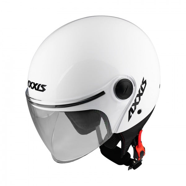 Square Solid A0 Open Face Helmet Gloss Pearl White