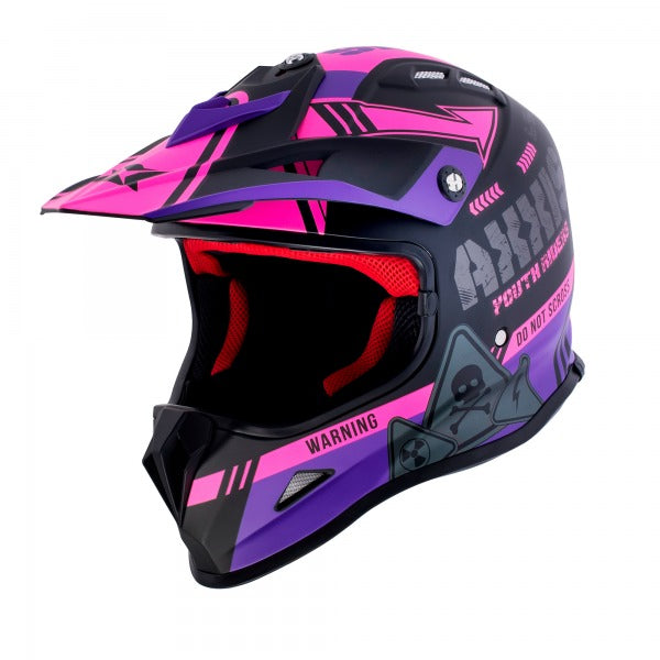 Wolverine B8 MX Kids Motocross Helmet Matt Pink