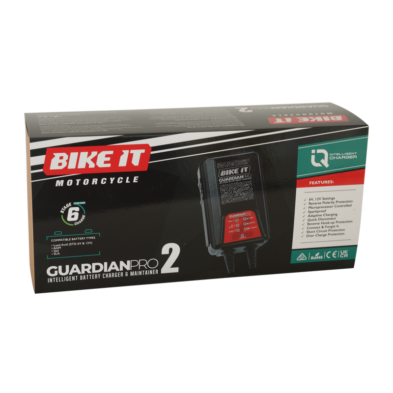 Guardian Pro 2 Intelligent Battery Charger and Maintainer 6/12V 1.25A