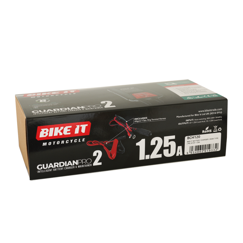 Guardian Pro 2 Intelligent Battery Charger and Maintainer 6/12V 1.25A