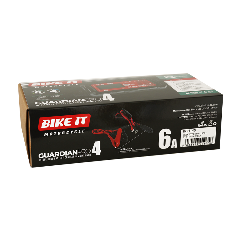 Guardian Pro 4 Intelligent Battery Charger and Maintainer 6/12/14.4V 6A