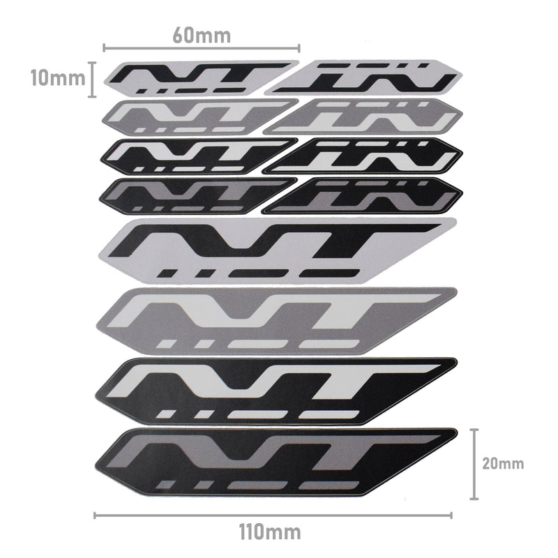 Pyramid Decals Black/Grey For Honda NT1100 Set Of 24