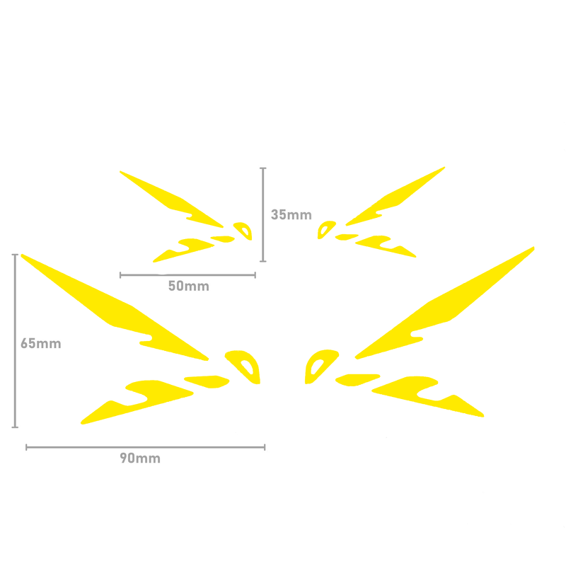 Pyramid Decals Yellow For Honda CB750 Hornet Logo Set Of 4